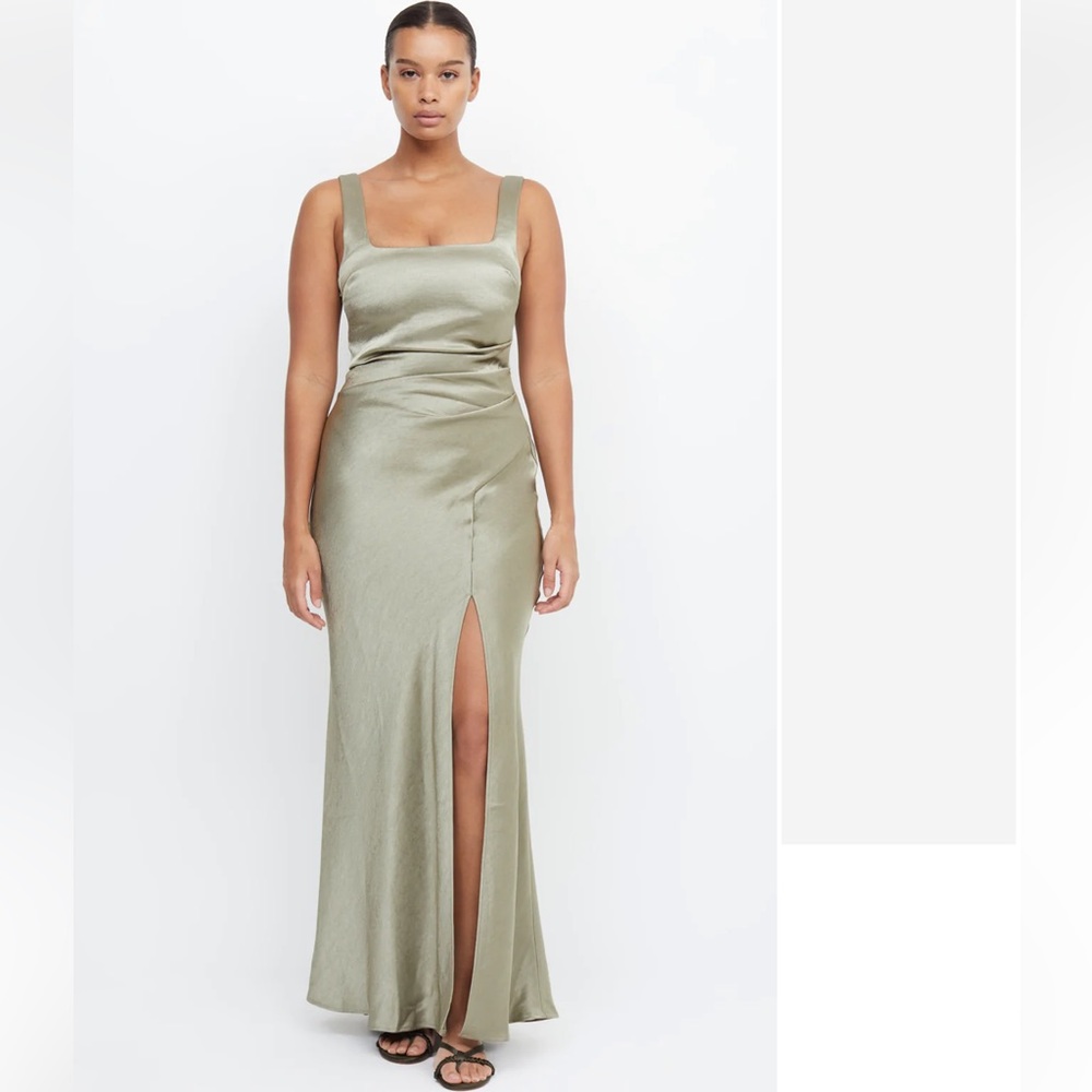 Bec & Bridge The Dreamer Square Neck Dress in Sage
